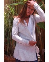 Frill Cashmere Vest in Lichtgrijs
