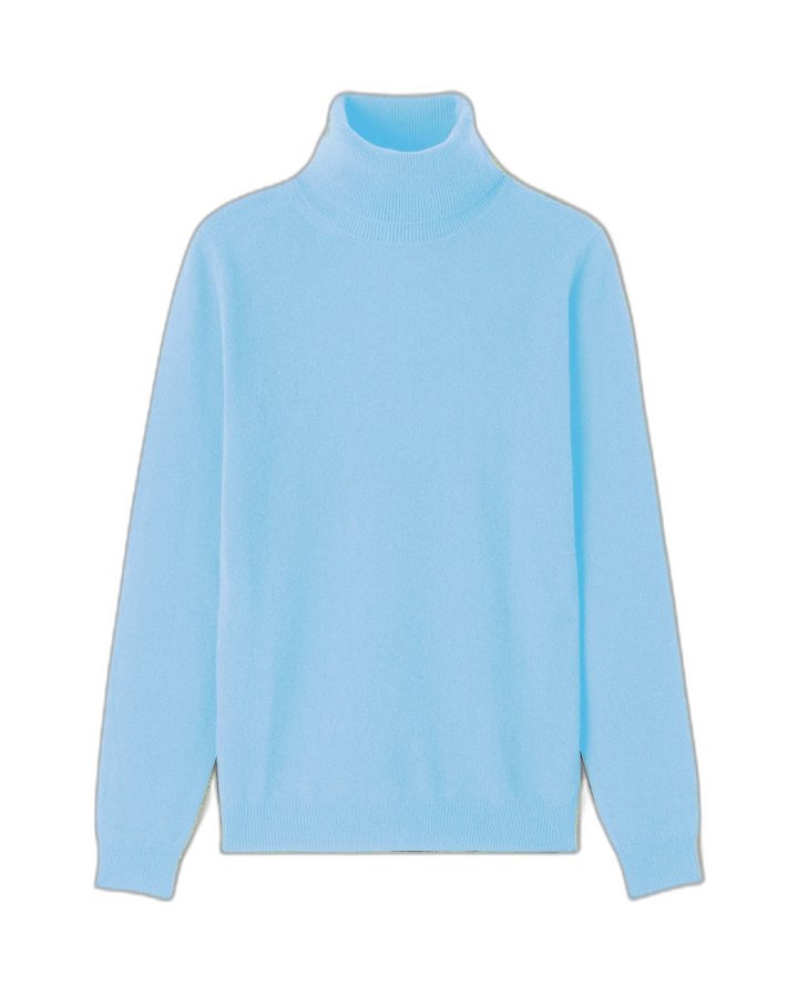 Rollkragenpullover aus Kaschmir Eisblaue