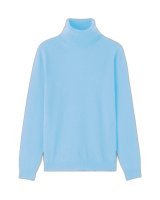 Rollkragenpullover aus Kaschmir Eisblaue