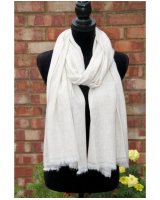 Pure Cashmere Pashmina Ivory