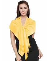 Pashmina en pur cachemire Jaune pâle
