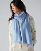 Pashmina Pur Cachemire Bleu Ciel