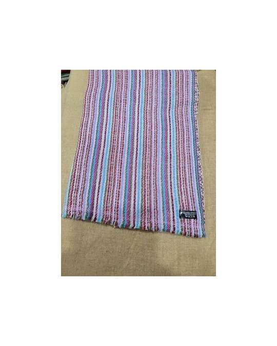 Pashmina in Cashmere a Motivo Chevron Multicolore