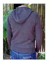 Gilet zip capuche Café en cachemire