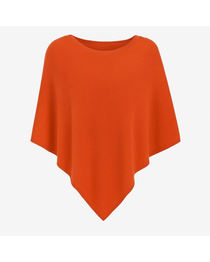 Kasjmier Poncho Oranje inferno