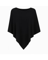 Poncho in cachemire Nero