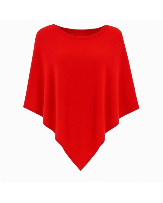 Cashmere poncho Red