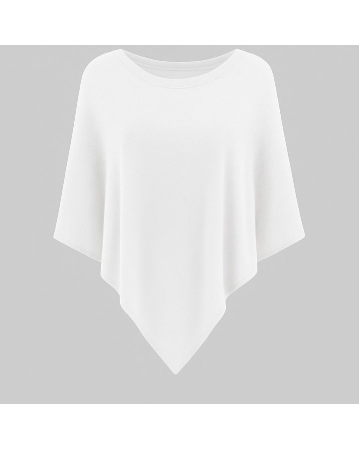 Kasjmier Poncho Wit
