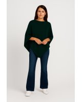 Poncho en cachemire Vert foncé