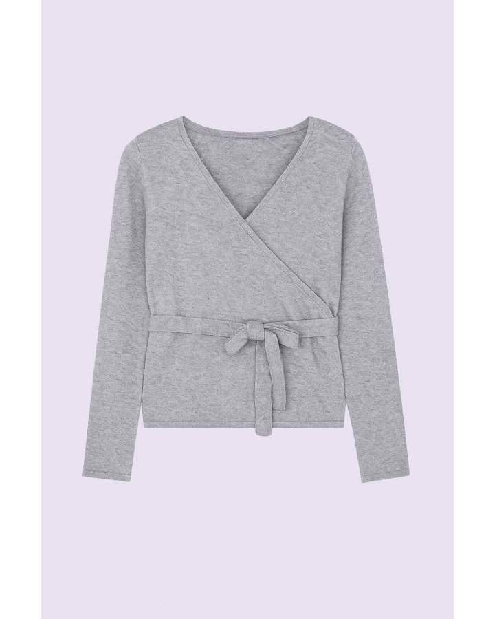 Cache coeur en cachemire Gris clair