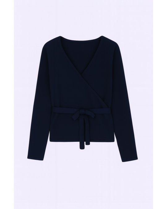 Cache-coeur cashmere blu navy donna | Hermine de Pashmina