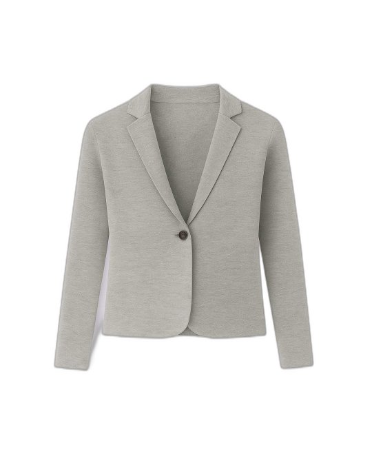 Kasjmier blazer vest Lichtgrijs