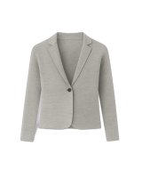 Kasjmier blazer vest Lichtgrijs