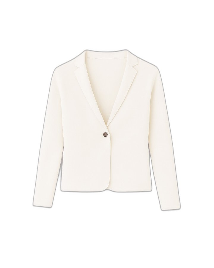 Veste-Blazer aus Kaschmir Weiß