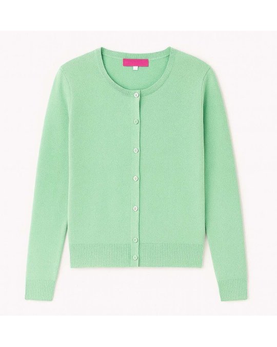 Paradijsgroene Kasjmier Cardigan voor Dames