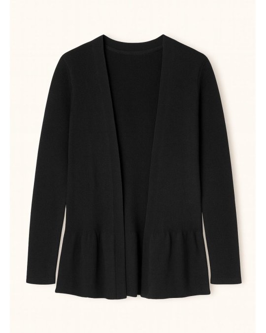 Froufrou vest van zwart kasjmier voor dames