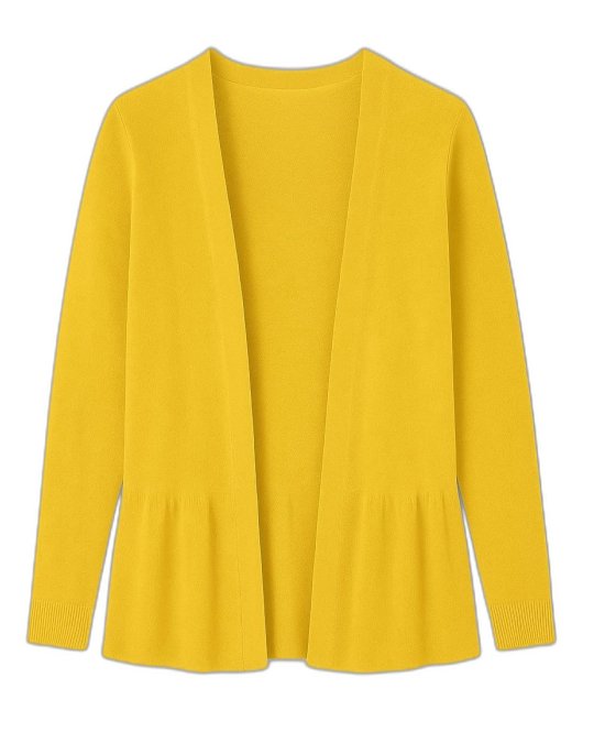 Froufrou-vest van gemêleerd geel kasjmier voor dames