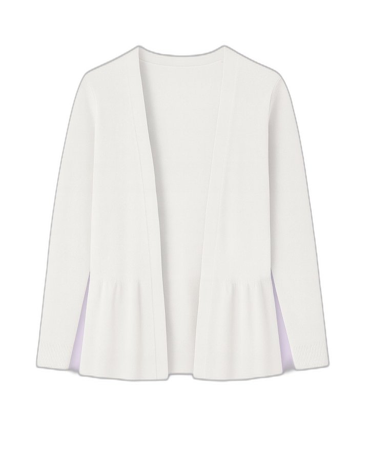 Cardigan Froufrou in cashmere bianco da donna