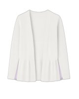 Gilet Froufrou en cachemire blanc pour femme