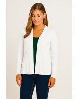 Gilet Froufrou en cachemire blanc pour femme