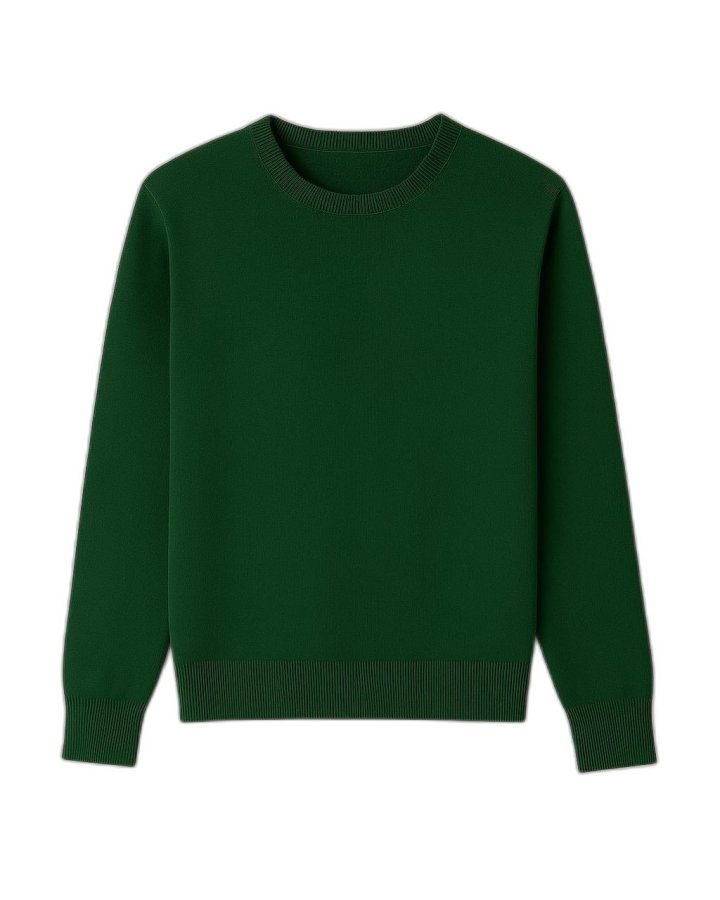 Maglione Uomo in Cashmere Verde Bottiglia con Girocollo