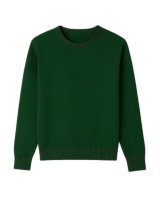 Maglione Uomo in Cashmere Verde Bottiglia con Girocollo