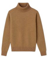 Men’s Coffee Cashmere Turtleneck Sweater