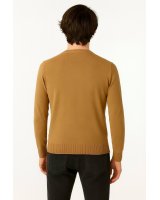 Maglia con scollo a V in Cashmere Savannah da Uomo