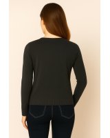 Tunic Cashmere Sweater in Anthracite Grey