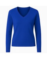 Electric blue Cashmere V-neck Sweater for Women