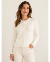 Cardigan aus Kaschmir Weiss